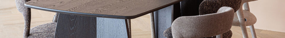 Mise en avant matière Table à manger 200x100 cm Chêne Mystic Brown Veere