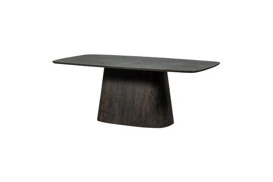 Table à manger 200x105 cm MDF marron foncé Leah