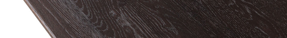Mise en avant matière Table à manger arrondie 200x90 cm chêne Mystic Brown Tablo
