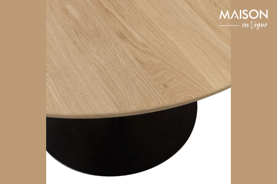 Ce plateau de table se marie parfaitement avec le pied de table rond inclus