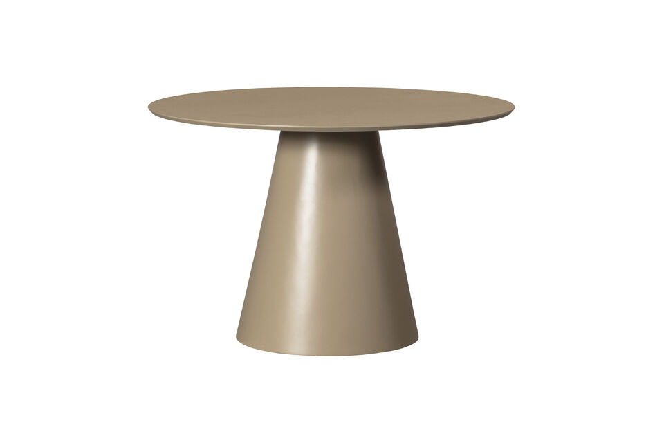Table à manger Ø120 cm MDF marron militaire JORRE Woood