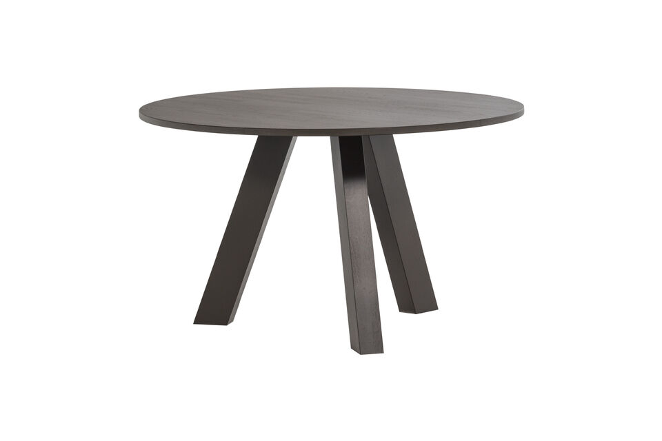 Table à manger Ø129 cm chêne brun moyen RHONDA Woood