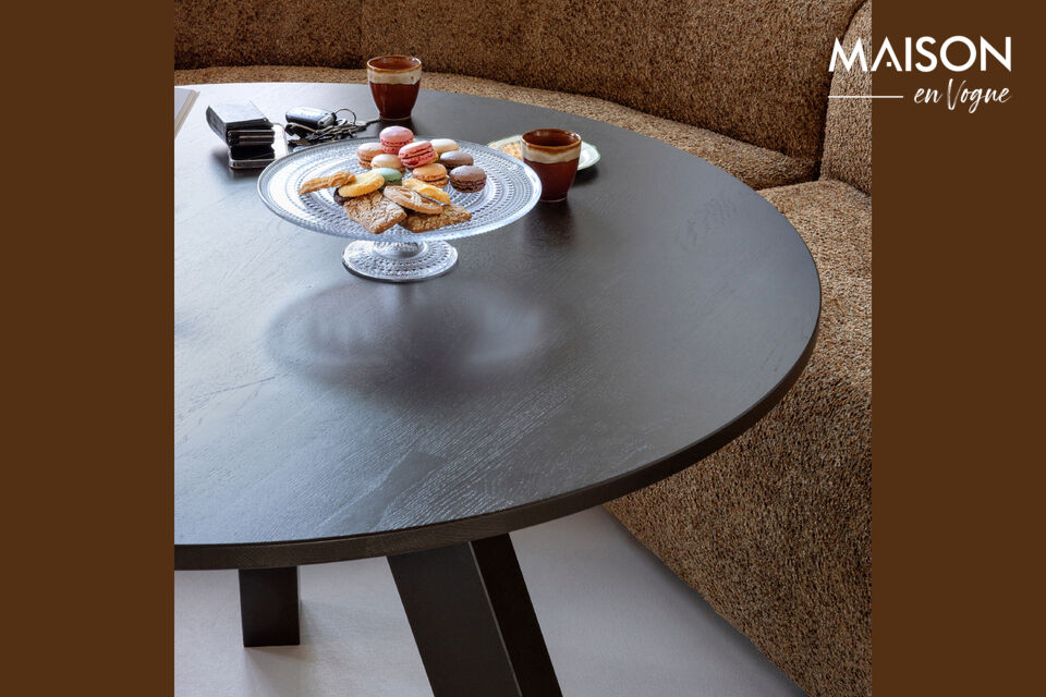 Table &agrave; manger ronde et moderne Avec un travail du bois robuste Fabriqu&eacute;e en