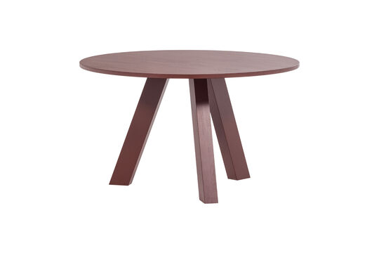Table à manger Ø129 cm Chêne Rouge Bordeaux RHONDA Détouré
