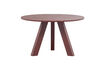 Miniature Table à manger Ø129 cm Chêne Rouge Bordeaux RHONDA 4