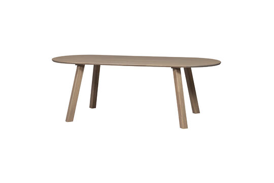 Table à manger ovale 220x90 cm chêne gris Tablo Détouré