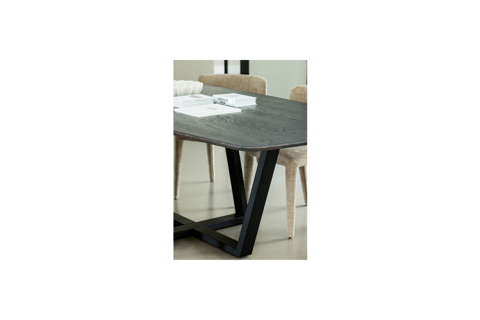 Pied de table moderne avec plateau en chêne (certifié FSC mix) Créez votre espace repas idéal