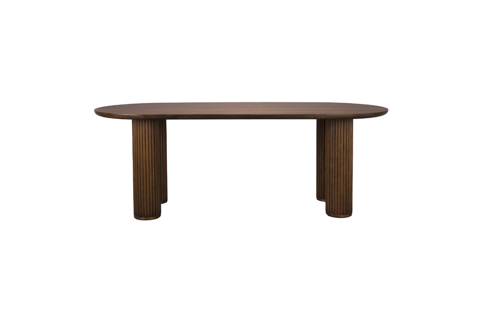 Table à manger ovale en chêne marron Dean DutchBone