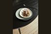 Miniature Table à manger ronde en bois Pulligny noire et or 2