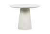 Miniature Table à manger ronde en fibre d'argile blanche Damon 1