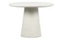 Miniature Table à manger ronde en fibre d'argile blanche Damon Détouré
