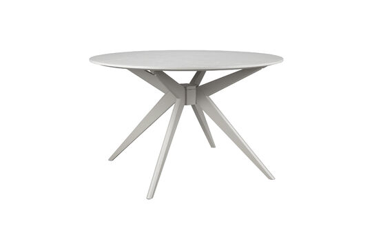 Table à manger ronde en placage de frêne beige Zeme Détouré