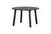 Miniature Table à manger ronde extensible chêne noir LANGE JAN 1