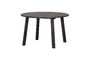 Miniature Table à manger ronde extensible chêne noir LANGE JAN Détouré