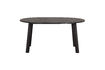 Miniature Table à manger ronde extensible chêne noir LANGE JAN 5