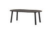 Miniature Table à manger ronde extensible chêne noir LANGE JAN 8
