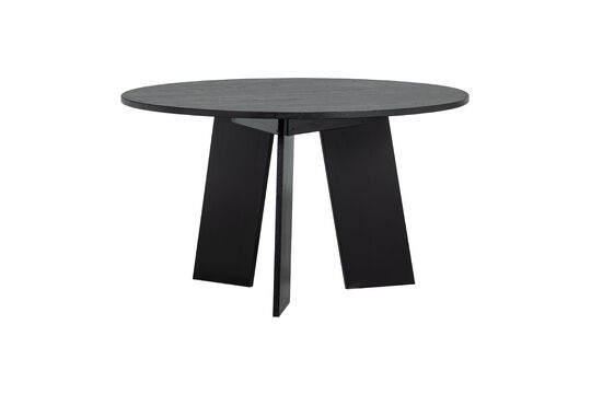 Table à manger ronde Ø129 cm chêne noir FRIES Détouré