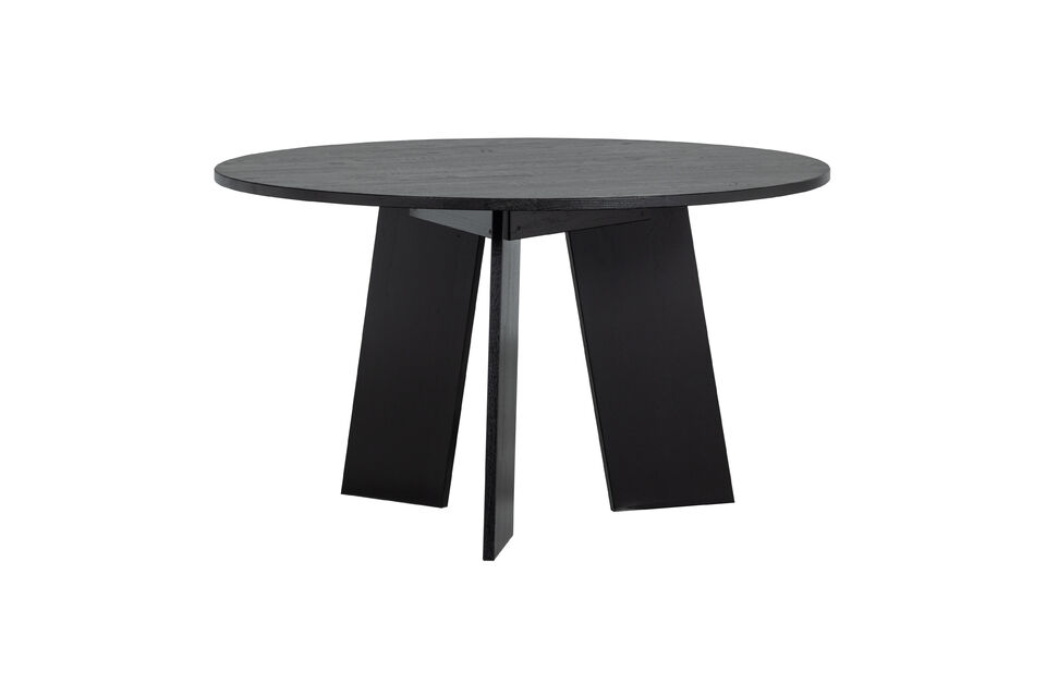 Table à manger ronde Ø129 cm chêne noir FRIES Woood