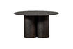 Miniature Table à manger ronde Ø140 cm MDF marron foncé Oona 4