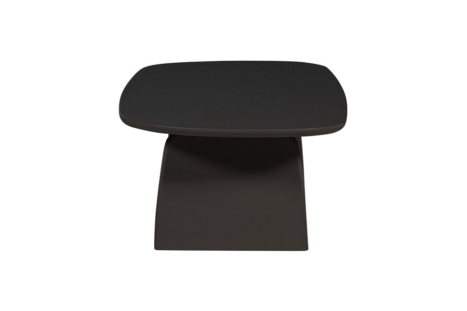 Table basse creative aux formes organiques Realisee en chene avec une finition blacknight Pietement