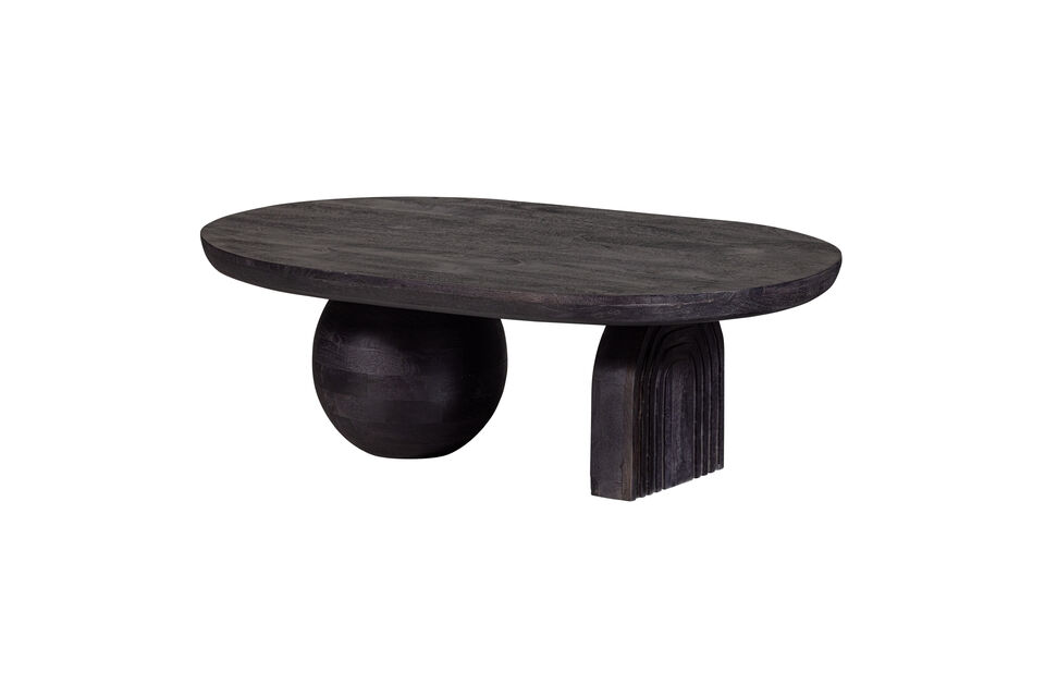 Table basse 110x72 cm manguier noir Steppe Woood