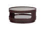 Miniature Table basse 70 cm métal et verre marron SERO Détouré