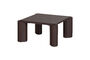 Miniature Table basse 80x80 cm MDF brun foncé brillant Tiven Détouré