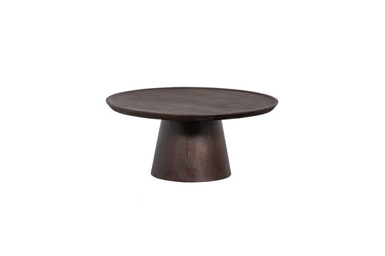 Table basse 90x90 cm bois de manguier noyer Coffee A Gogo Détouré