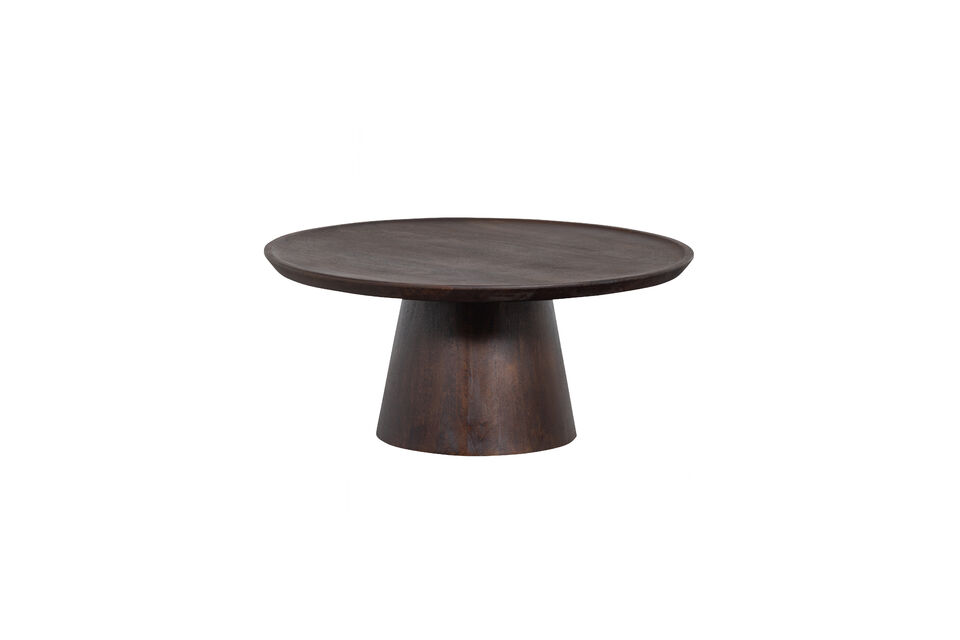 Table basse 90x90 cm bois de manguier noyer Coffee A Gogo Vtwonen