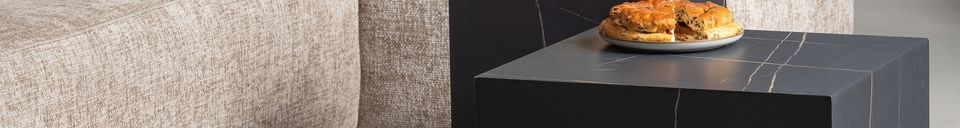 Mise en avant matière Table basse aspect marbre noir Benji