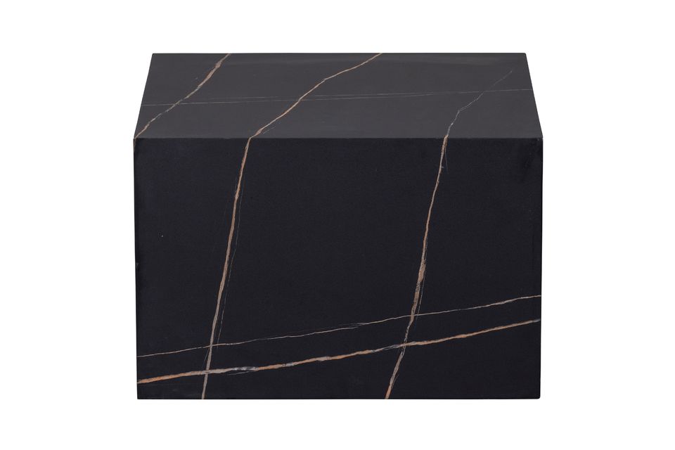 Table basse aspect marbre noir Benji Woood