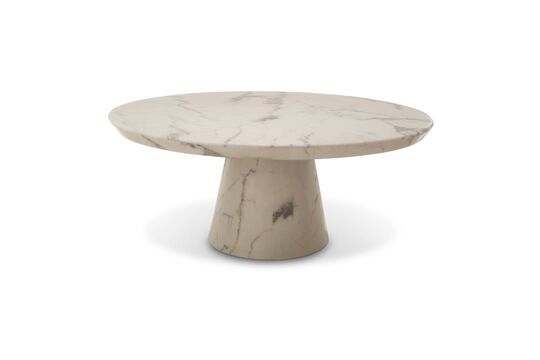 Table basse blanche Disc Détouré