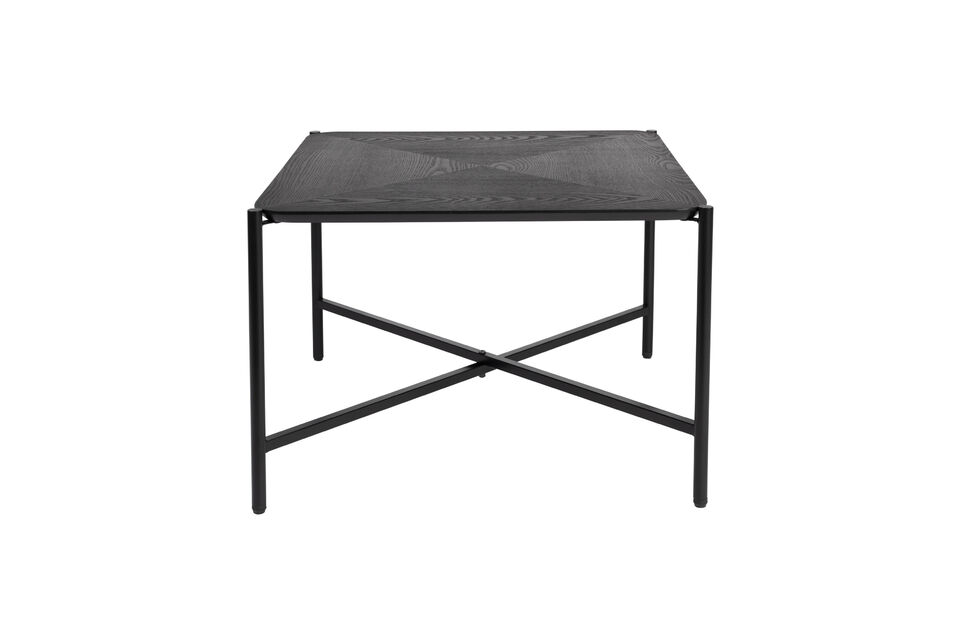 Table basse carrée en métal noir Marcio White Label