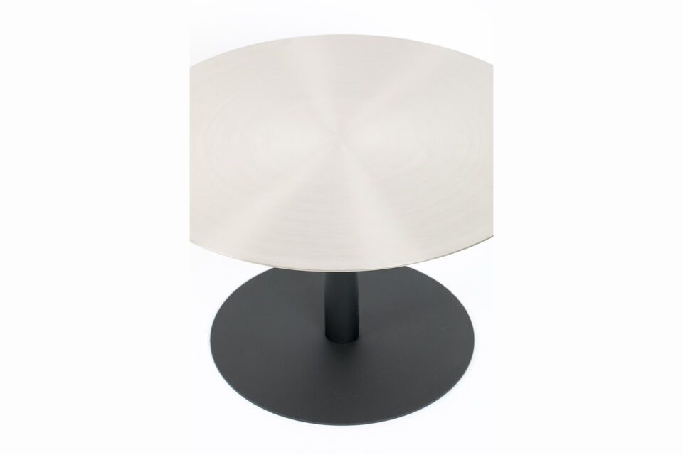 Table basse en acier argent Snow Brushed - 12