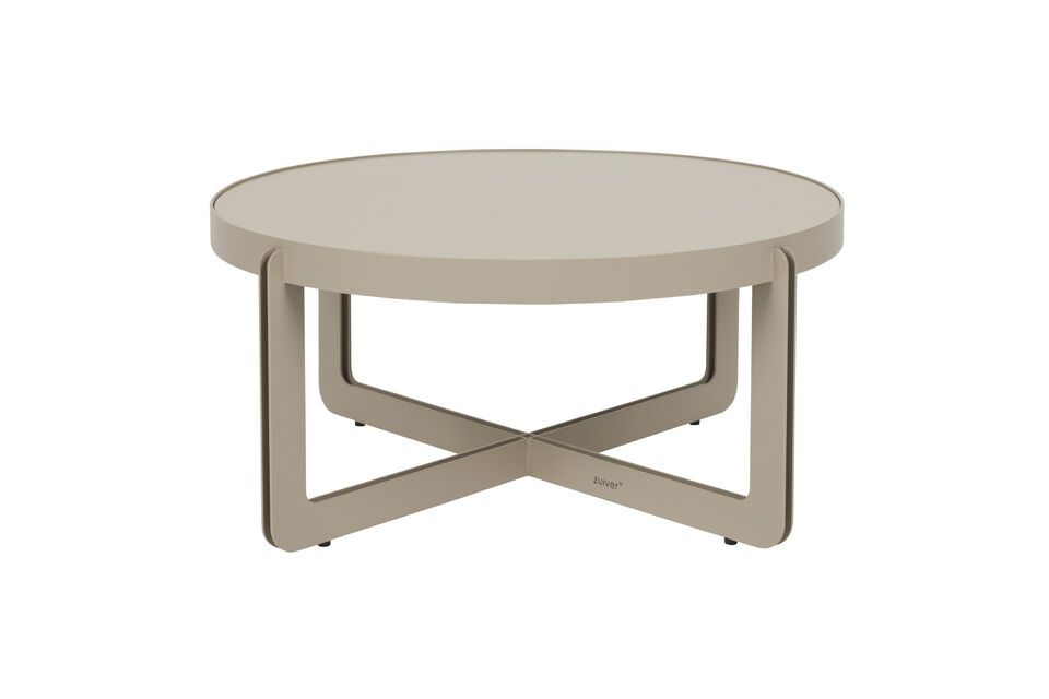 Table basse en acier beige Centre Zuiver