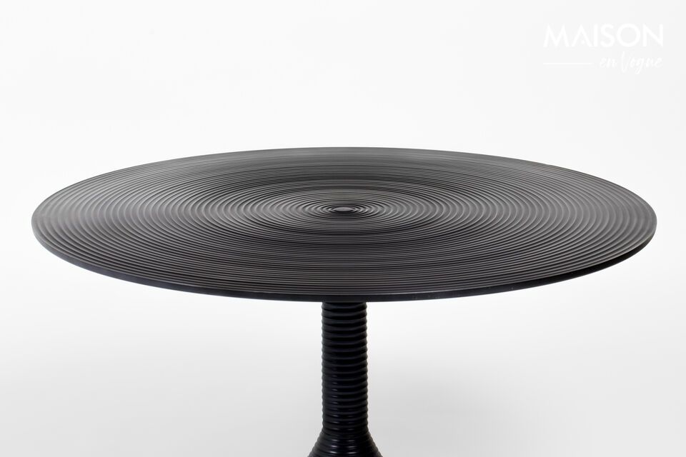 La table basse Hypnotising en aluminium noir