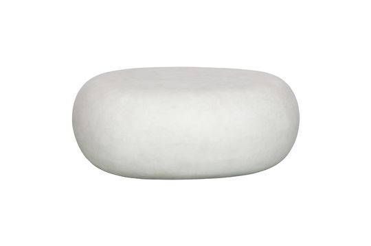 Table basse en argile blanche Pebble