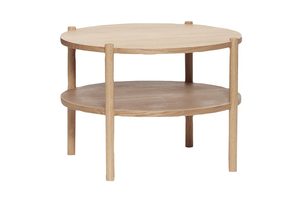 Table basse en bois beige Acorn Hübsch