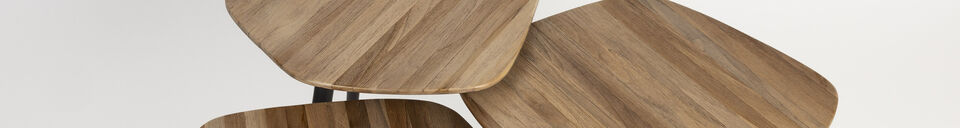 Mise en avant matière Table basse en bois brun Cuties