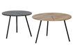 Miniature Table basse en bois de chêne et métal noir Rodi 3