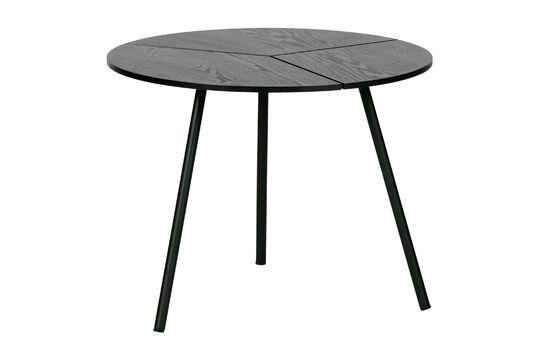 Table basse en bois de chêne et métal noir Rodi Détouré