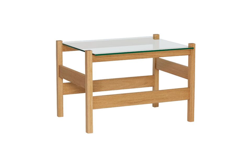 Table basse en bois de chêne naturel Ledge Hübsch