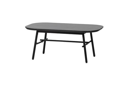 Table basse en bois de manguier et métal noir Elegance Détouré