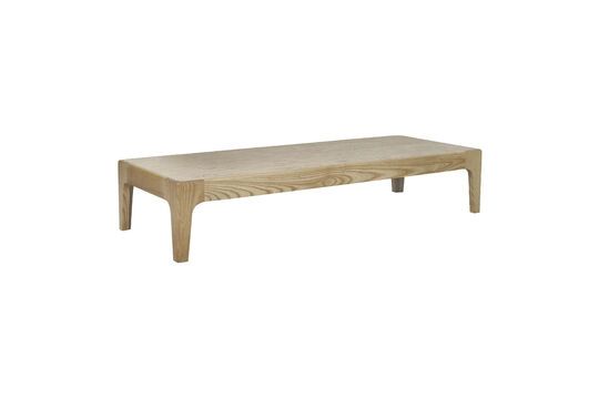 Table basse en bois et travertin beige Livorno Détouré