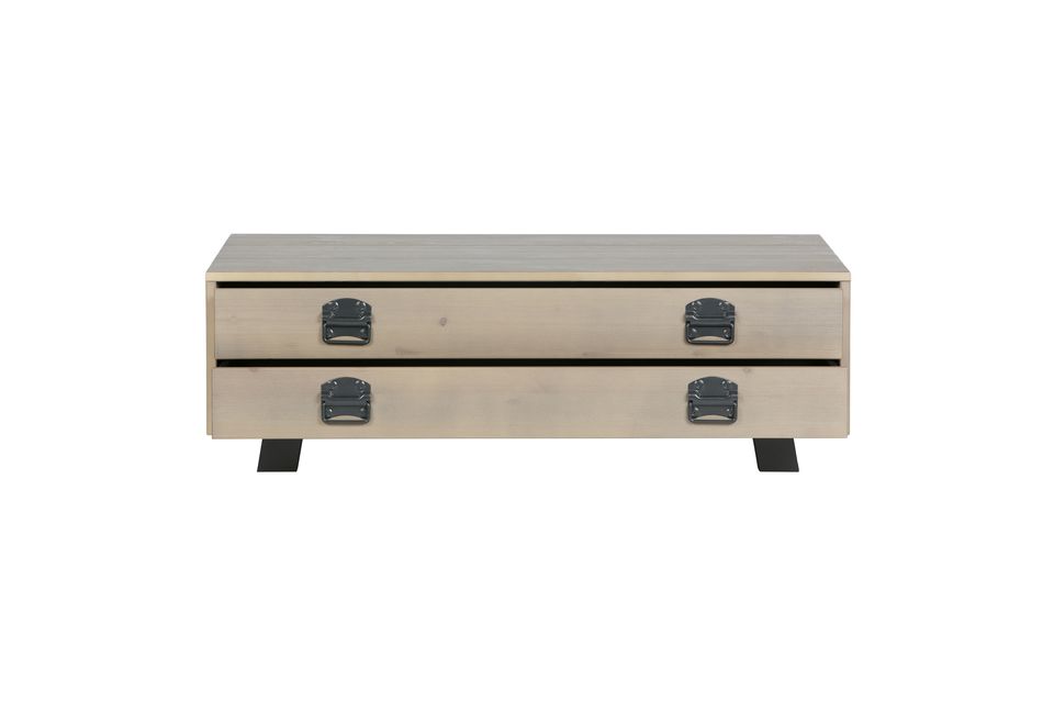 Table basse en chêne massif beige Derby - 5