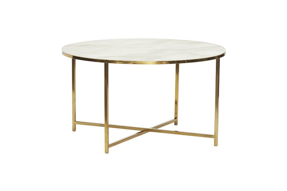 Table basse en fer laiton Pond Hübsch
