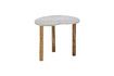 Miniature Table basse en marbre et bois Vigdis 1