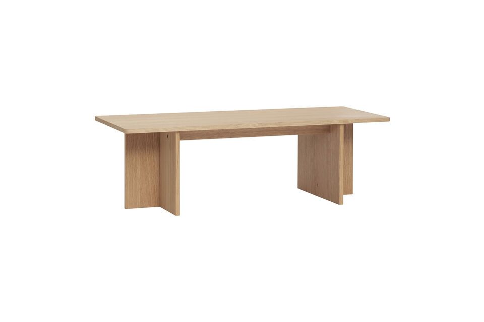 Table basse en placage de chêne clair Split Hübsch