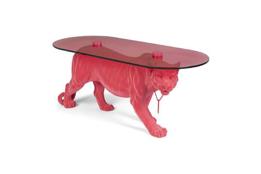 Table basse en résine rose Dope As Hell
