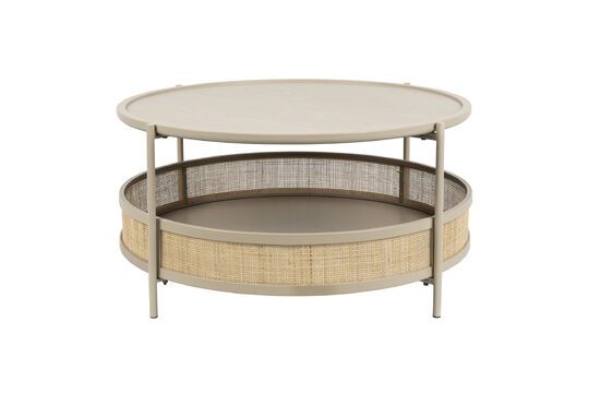 Table basse en rotin beige Makoto